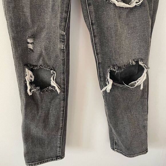 Pacsun size 25 Women's Black Distressed Mom Jeans 100% Cotton see pictures. - Picture 3 of 9